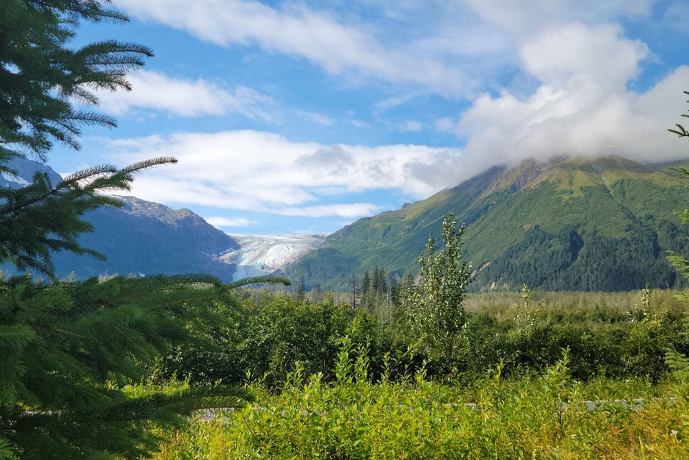 Glacier in the distance